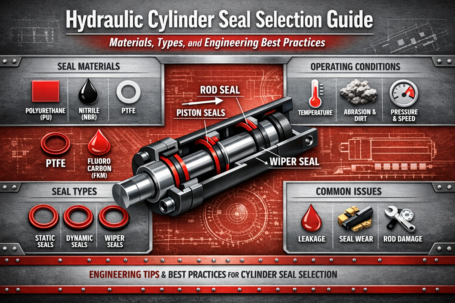 Hydraulic cylinder seal selection guide