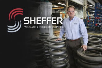 Industrial setting with Sheffer branding